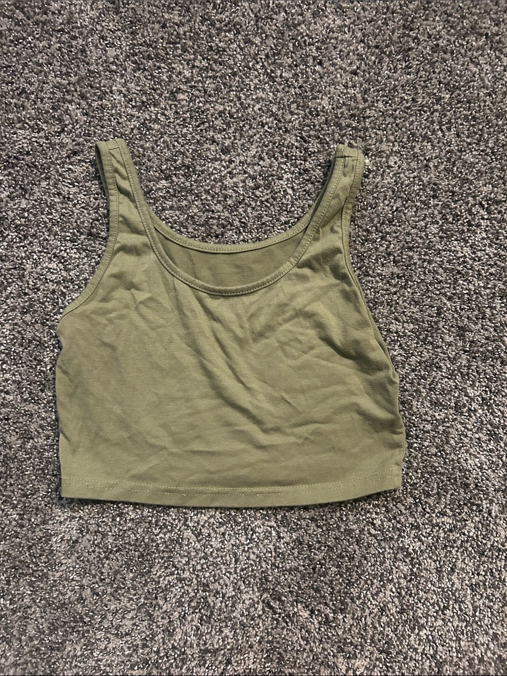 SHEIN Olive Green Cropped Tank Top